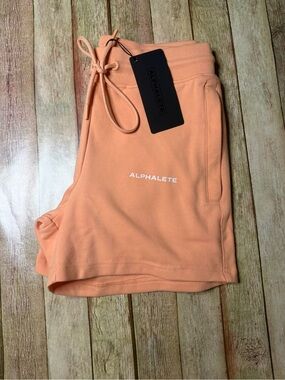 Alphalete Women's Peach Gym Shorts with Drawstring